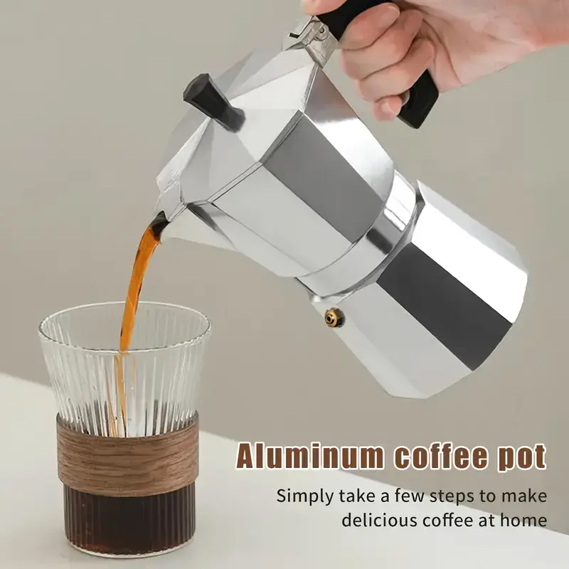 Coffee Equipment For Home - Cafeteira Moka Clássica de Alumínio 50-300ML