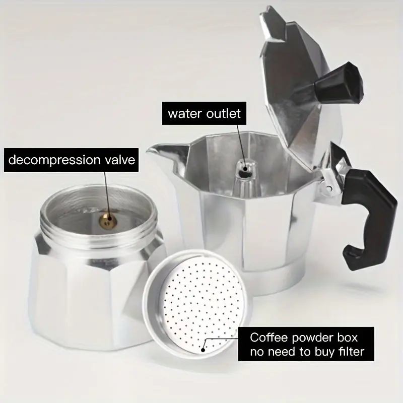 Cafeteira Moka Clássica de Alu - Coffee Equipment For Home avaliação e preço