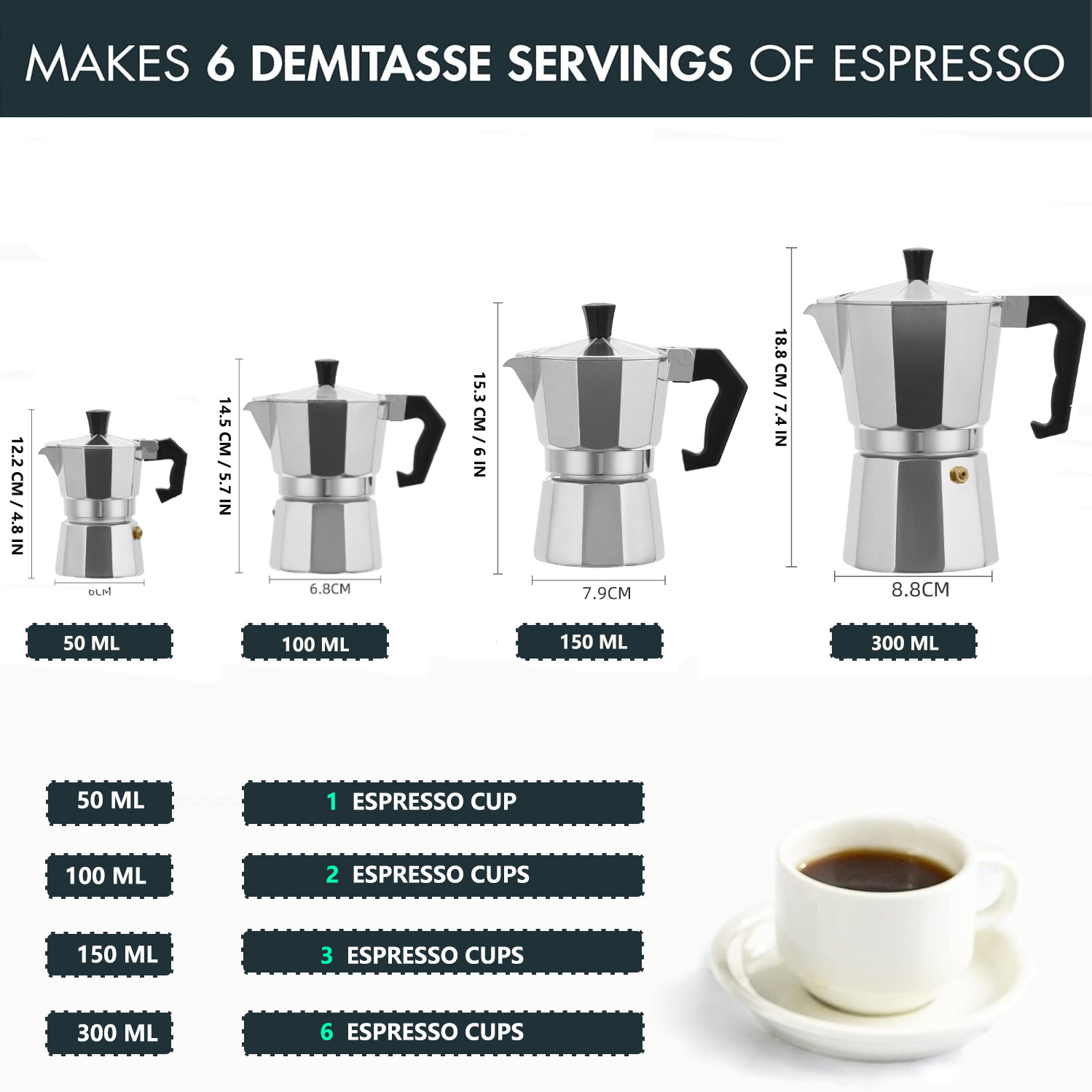 Cafeteira Moka Clássica de Alu - Coffee Equipment For Home avaliação e preço